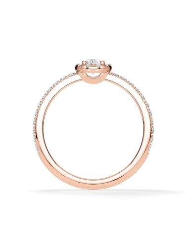 Anillos de compromiso en oro rosa con diamantes naturales  | Staring