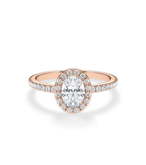 Anillos de compromiso en oro rosa con diamantes naturales  | Staring