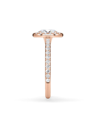 Pink gold engagement rings combined with natural diamonds | Staring