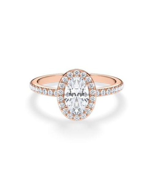 Anillos de compromiso en oro rosa con diamantes naturales  | Staring