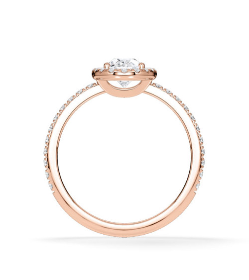 Anillos de compromiso en oro rosa con diamantes naturales  | Staring