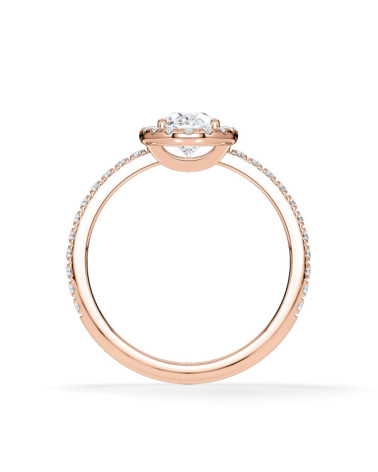 Anillos de compromiso en oro rosa con diamantes naturales  | Staring