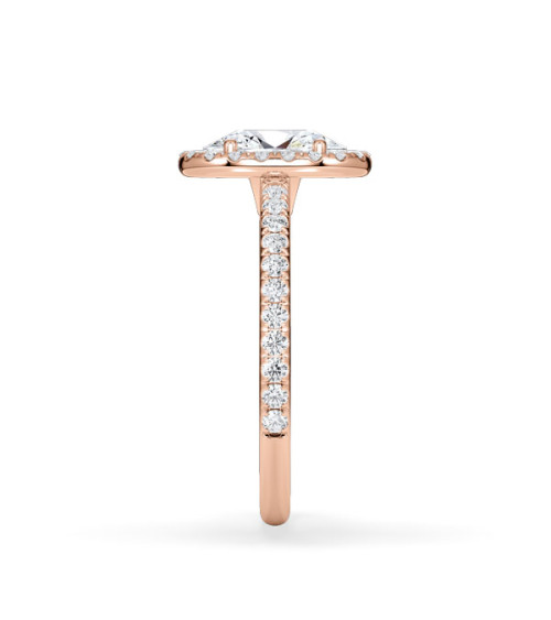 Anillos de compromiso en oro rosa con diamantes naturales  | Staring