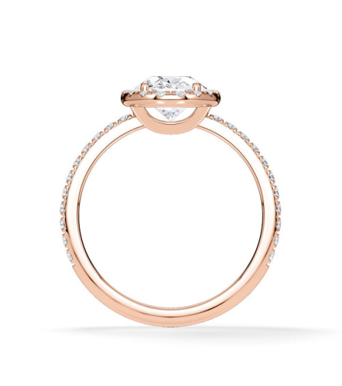Pink gold engagement rings combined with natural diamonds | Staring
