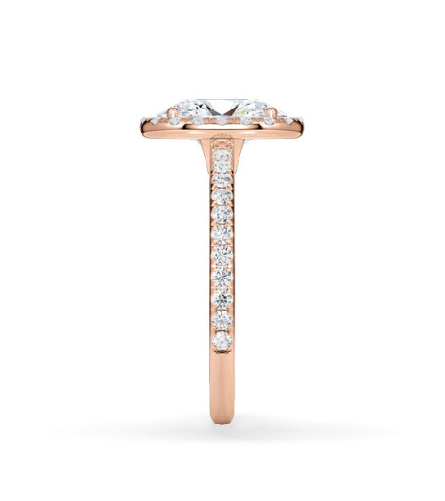 Pink gold engagement rings combined with natural diamonds | Staring
