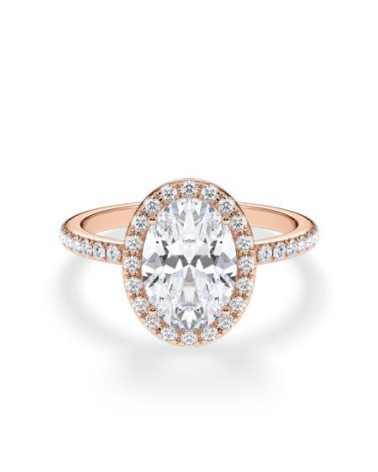 Pink gold engagement rings combined with natural diamonds | Staring