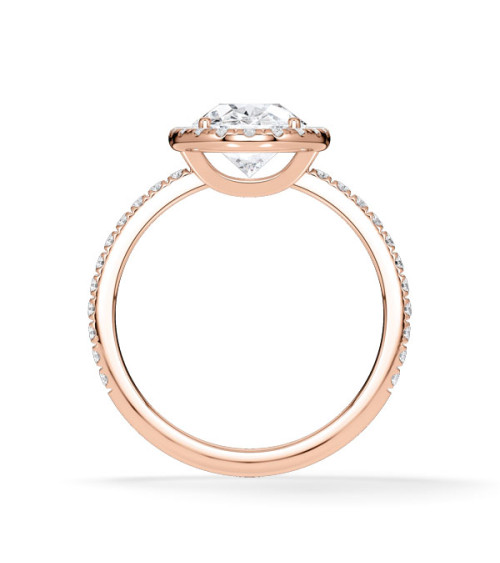 Pink gold engagement rings combined with natural diamonds | Staring
