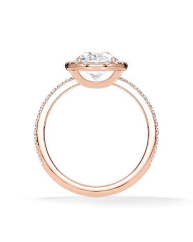 Anillos de compromiso en oro rosa con diamantes naturales  | Staring