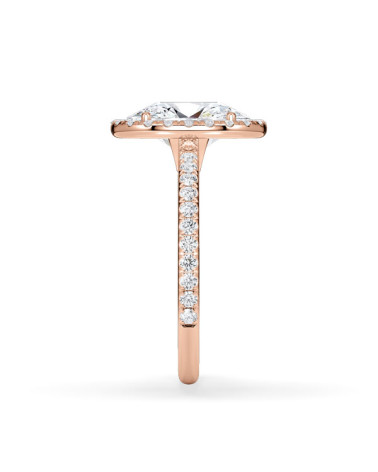 Anillos de compromiso en oro rosa con diamantes naturales  | Staring