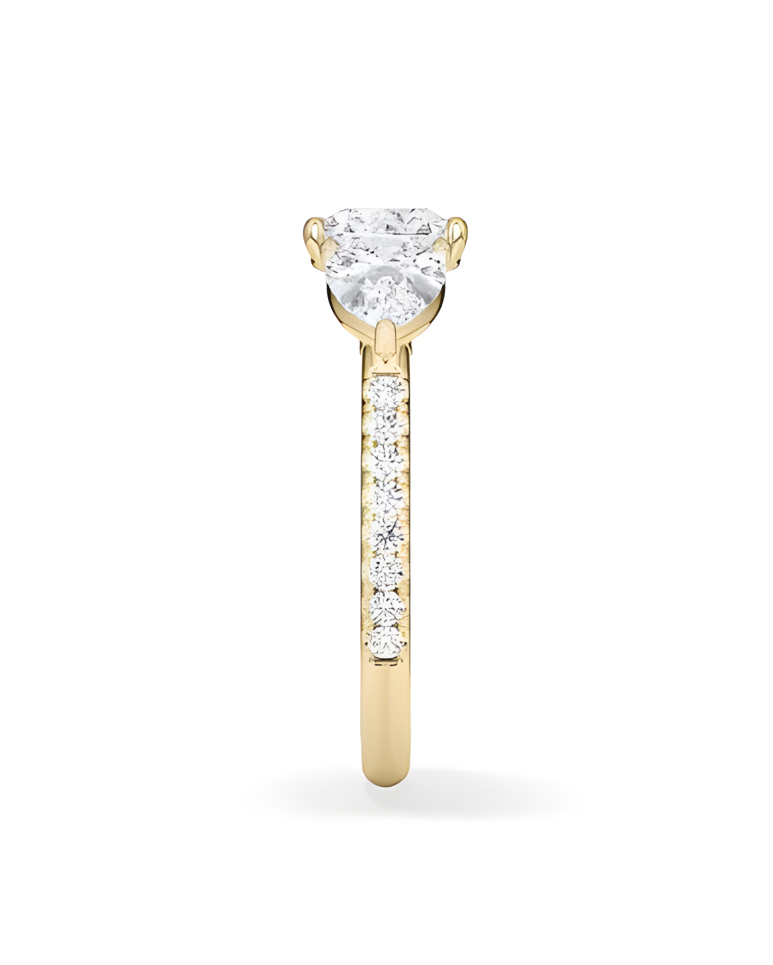 Gold or platinum engagement ring with various diamond cuts | Staring