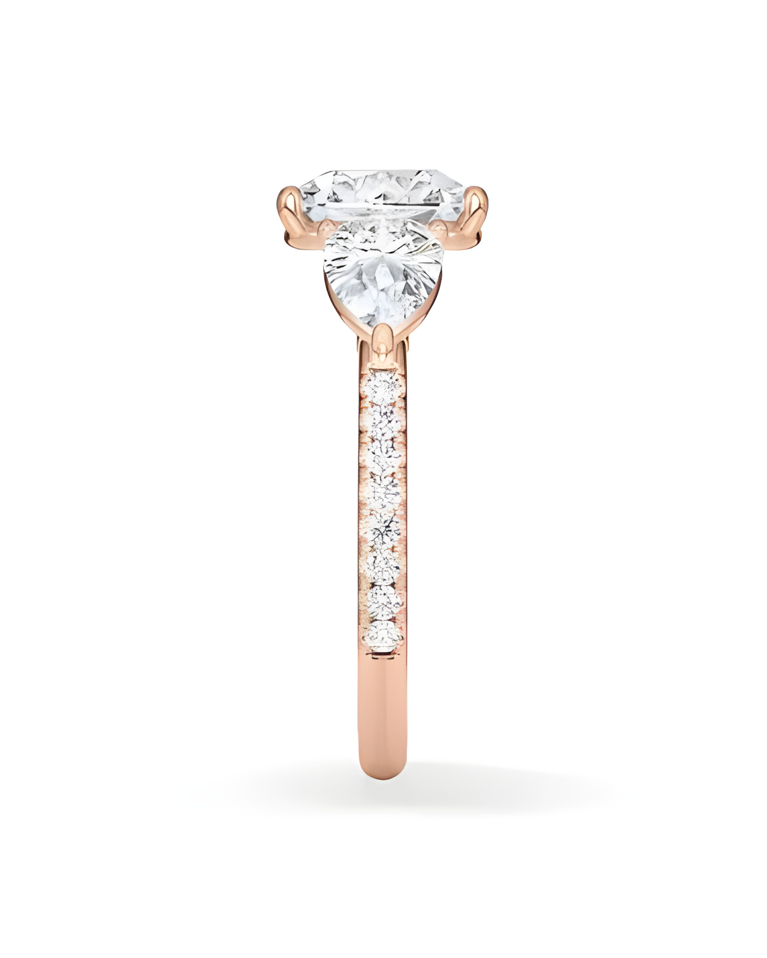 Gold or platinum engagement ring with various diamond cuts | Starring