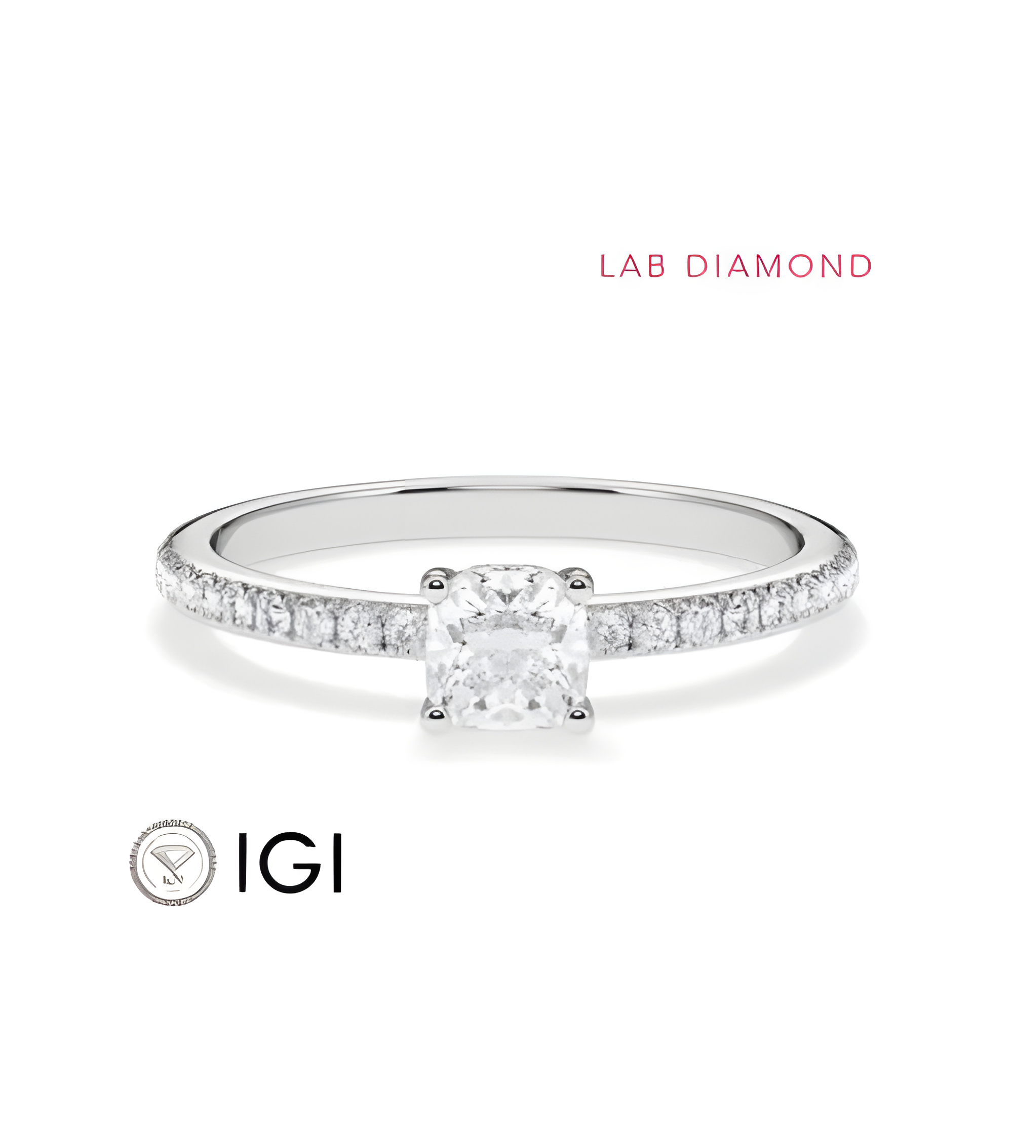 Pavé engagement rings with ethical lab-grown diamonds | Staring