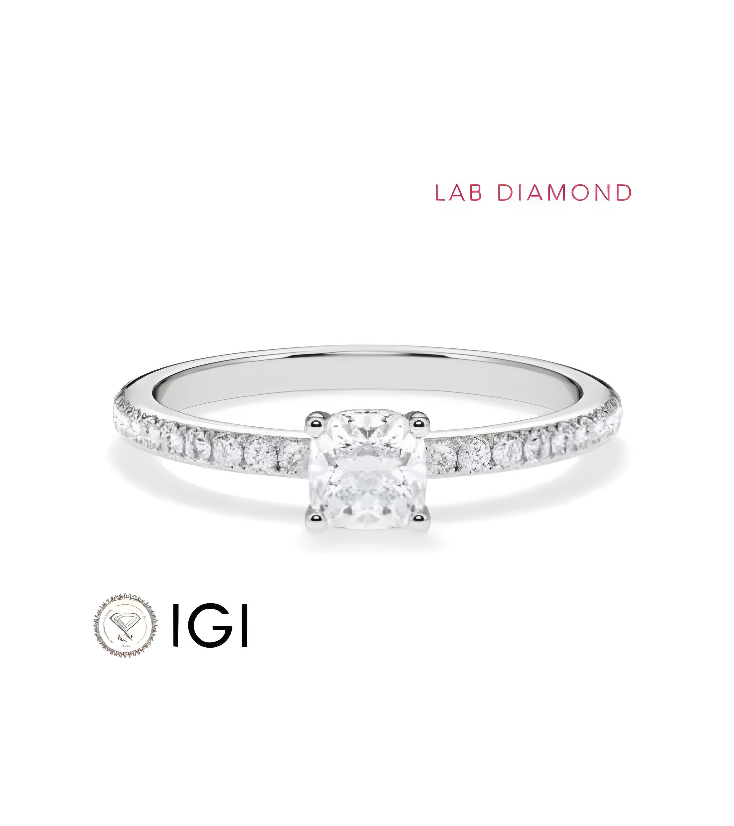 Pavé engagement rings with ethical lab-grown diamonds | Staring