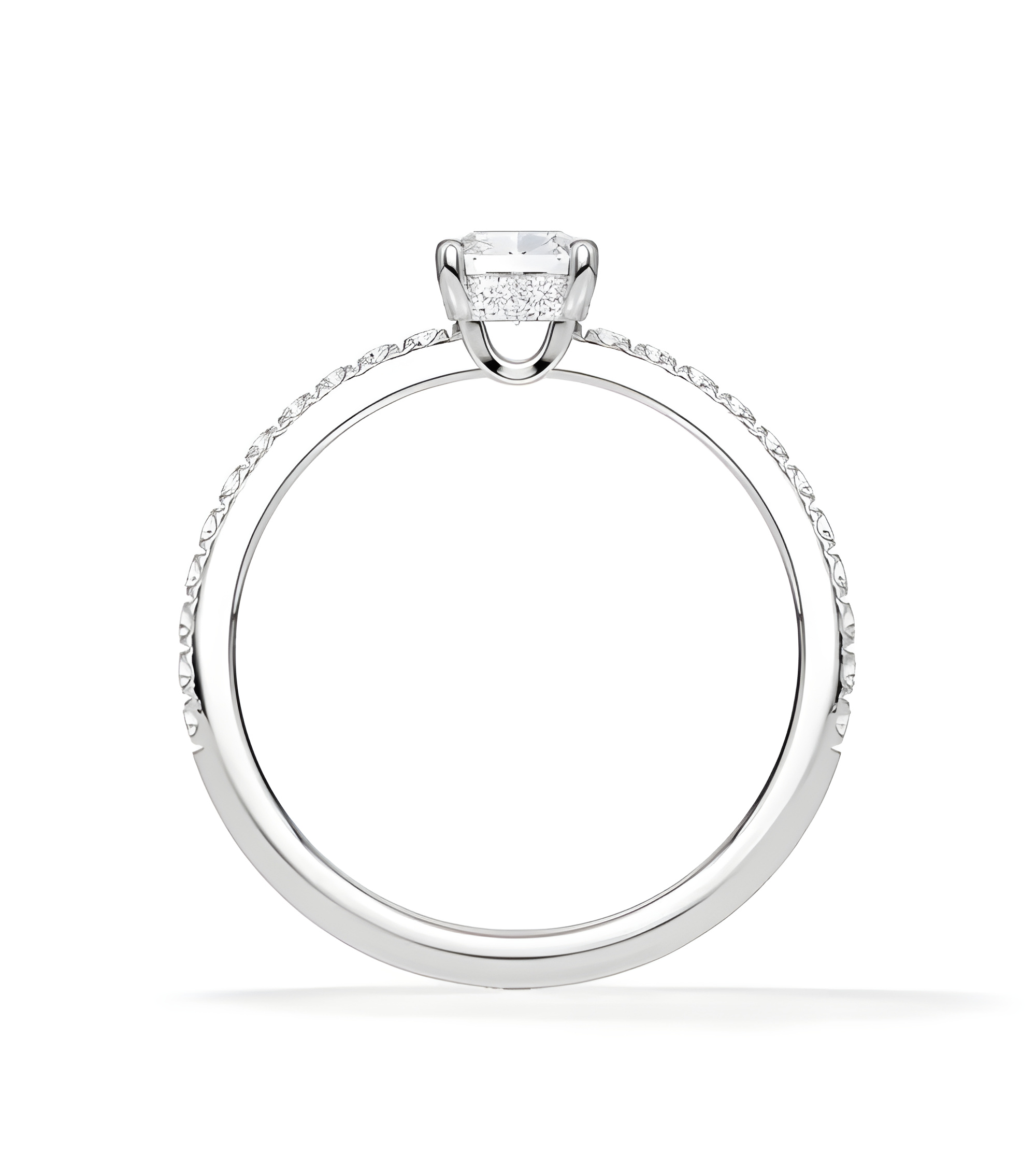 Anells de compromís pavé amb diamants ètics de laboratori