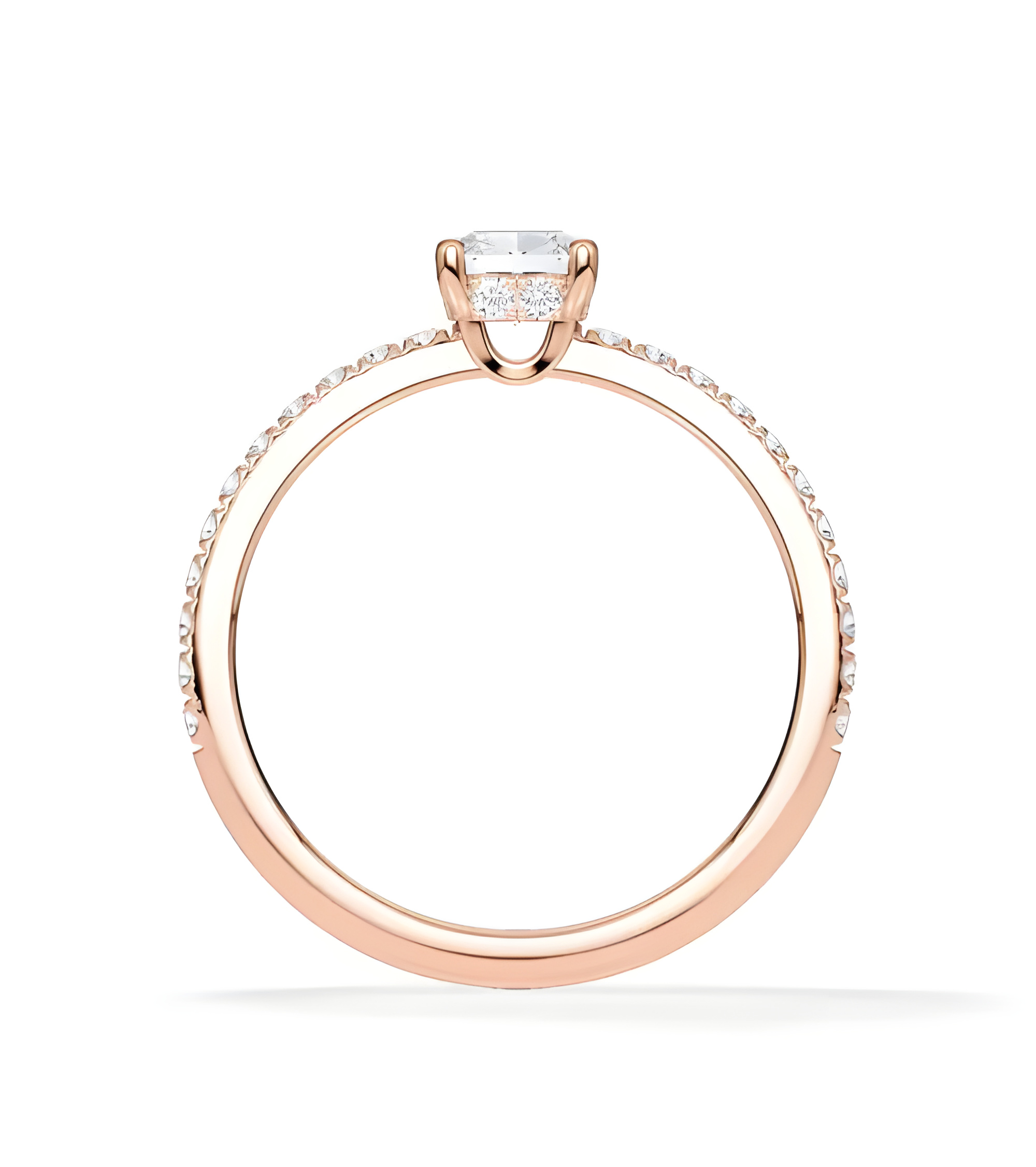 Pavé engagement rings with ethical lab-grown diamonds