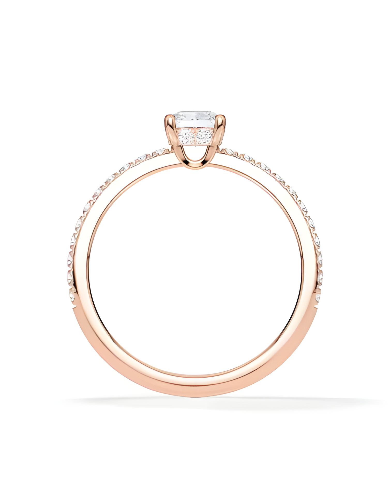 Pavé engagement rings with ethical lab-grown diamonds