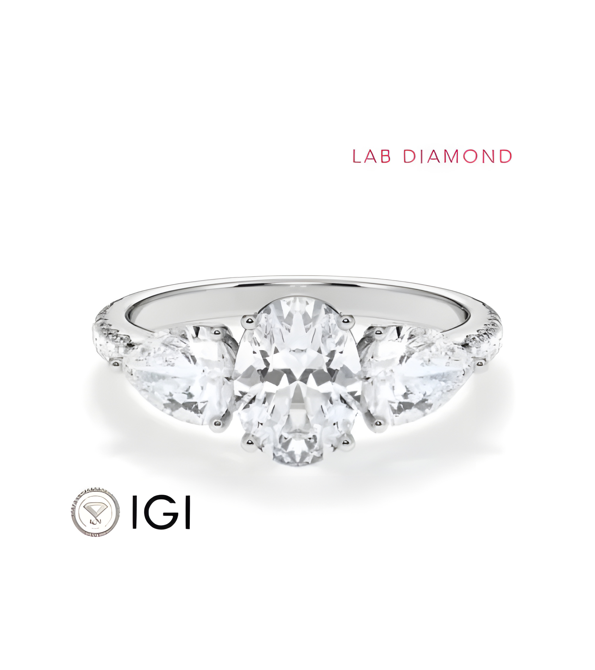 Gold or platinum engagement ring with various diamond cuts | Starting