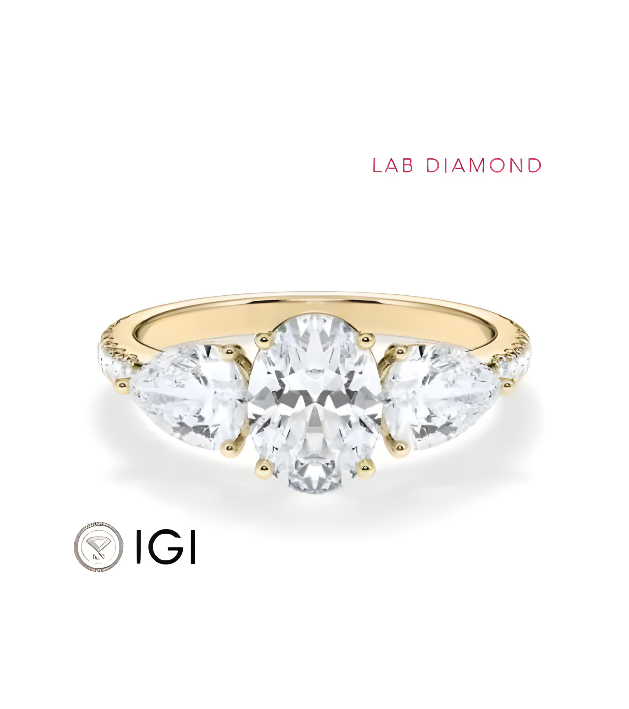 Gold or platinum engagement ring with various diamond cuts | Staring