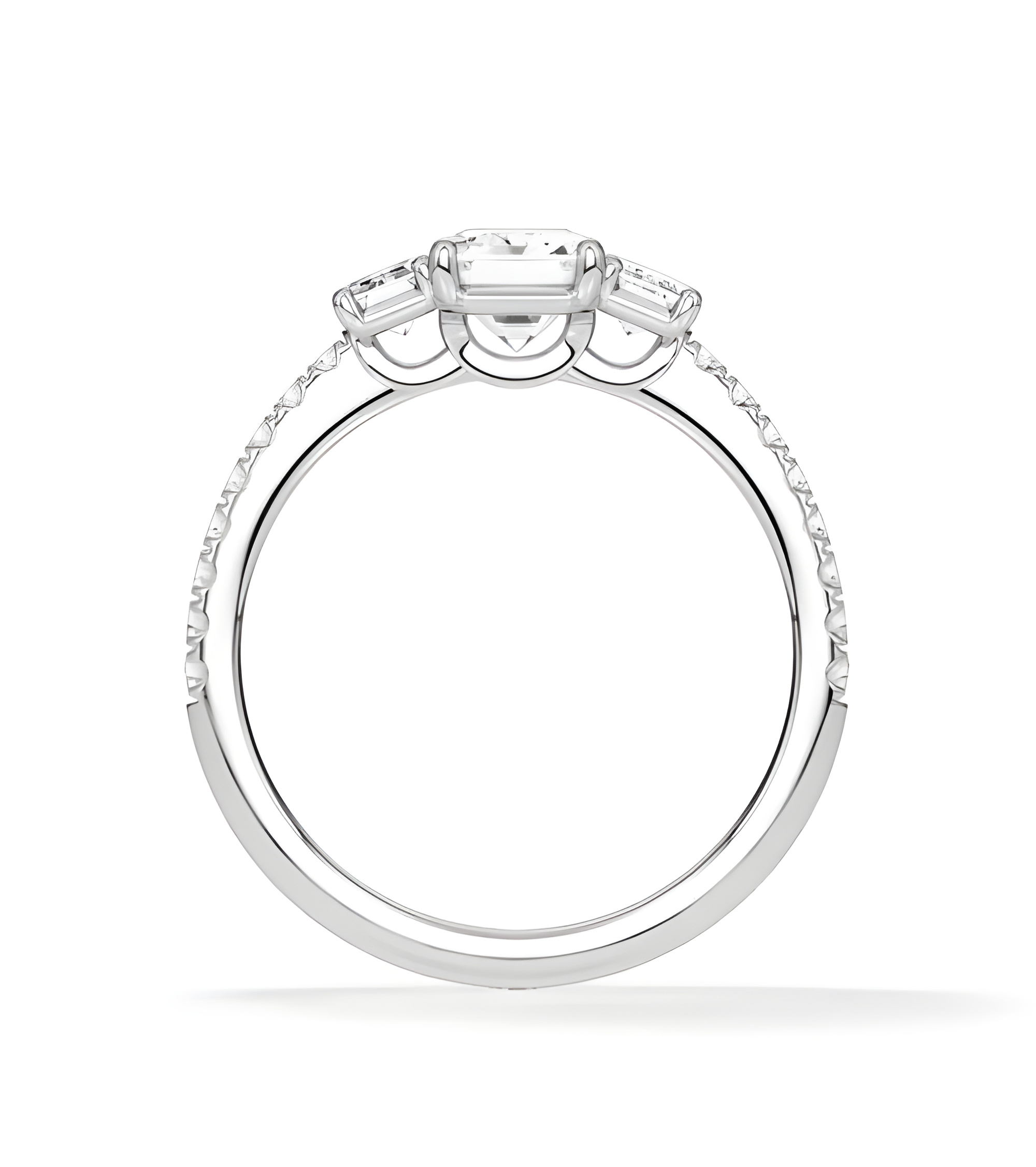 Anillo de compromiso de oro o platino corte radiant| Staring