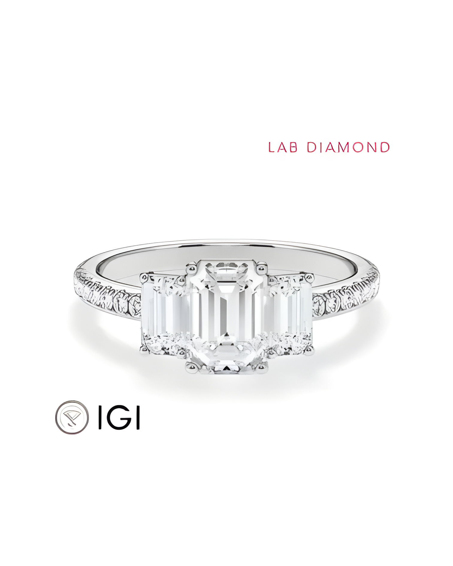 Anillo de compromiso de oro o platino corte radiant| Staring