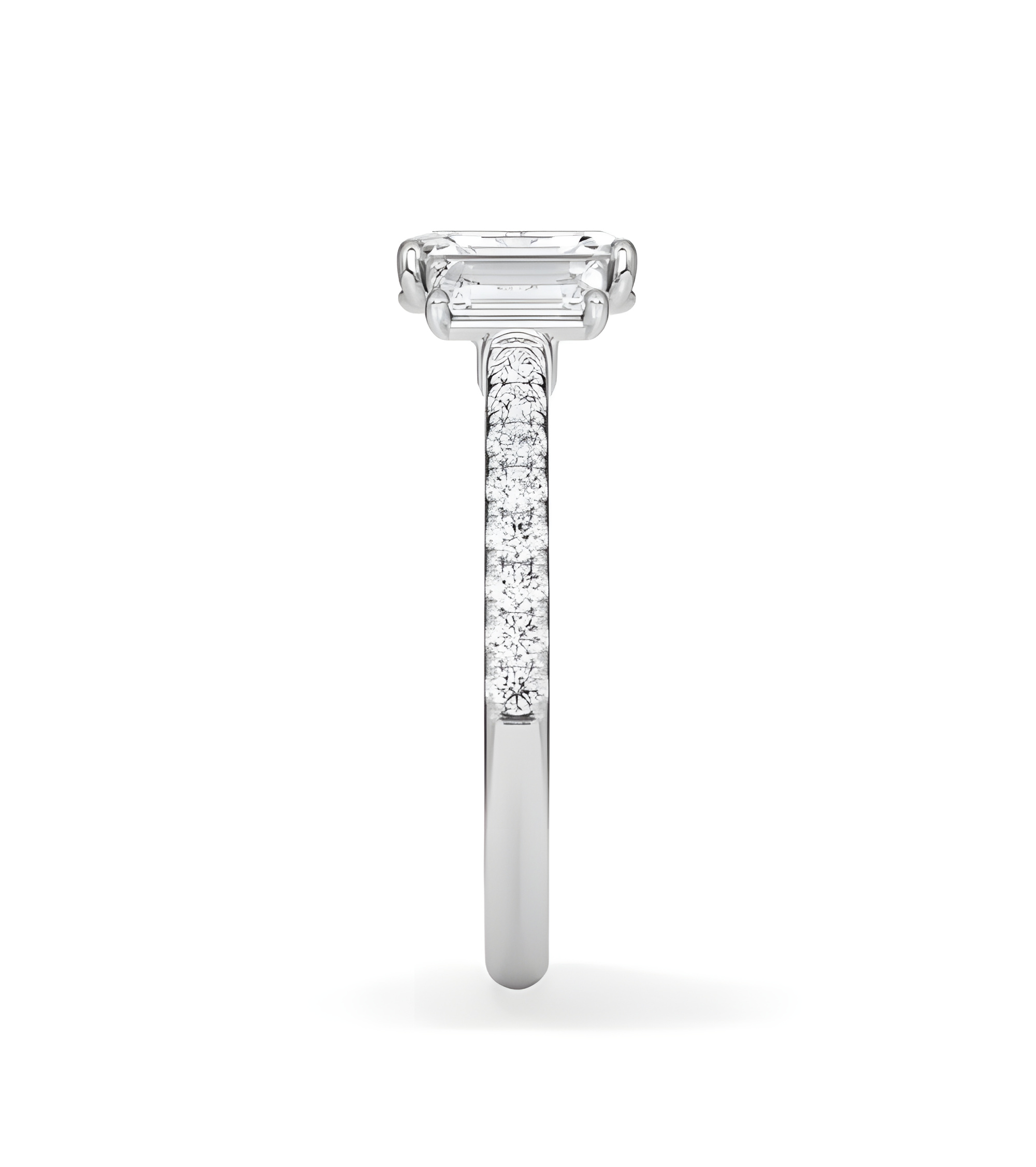 Gold or platinum engagement ring with radiant cut | Starting