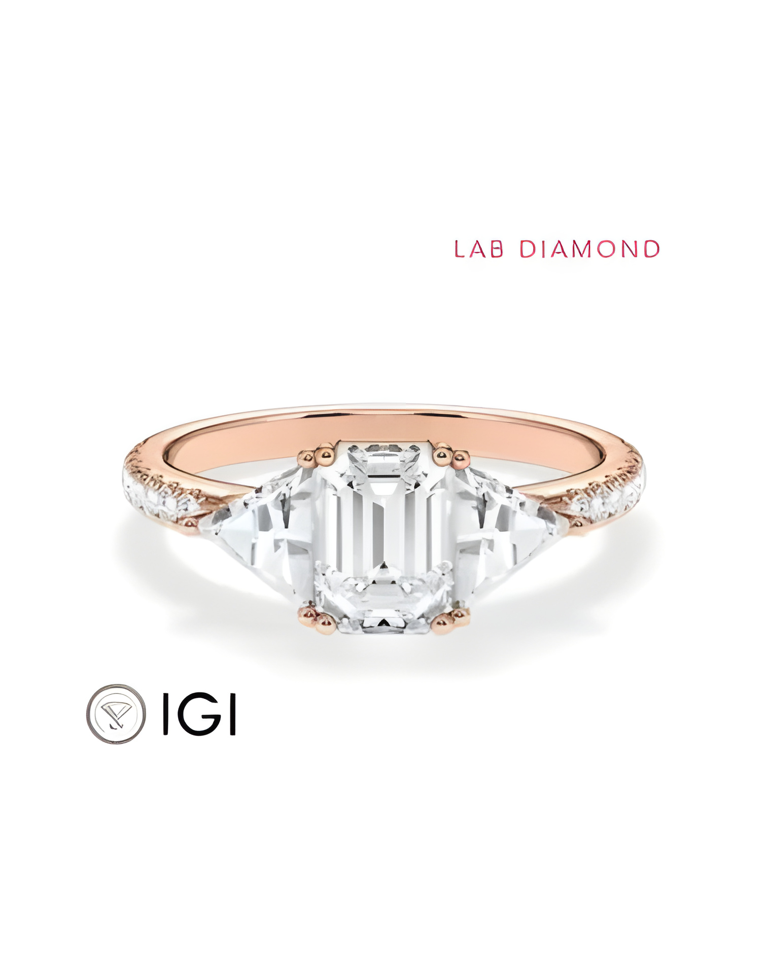 Anillo de compromiso de oro o platino con distintos cortes de diamante | Staring