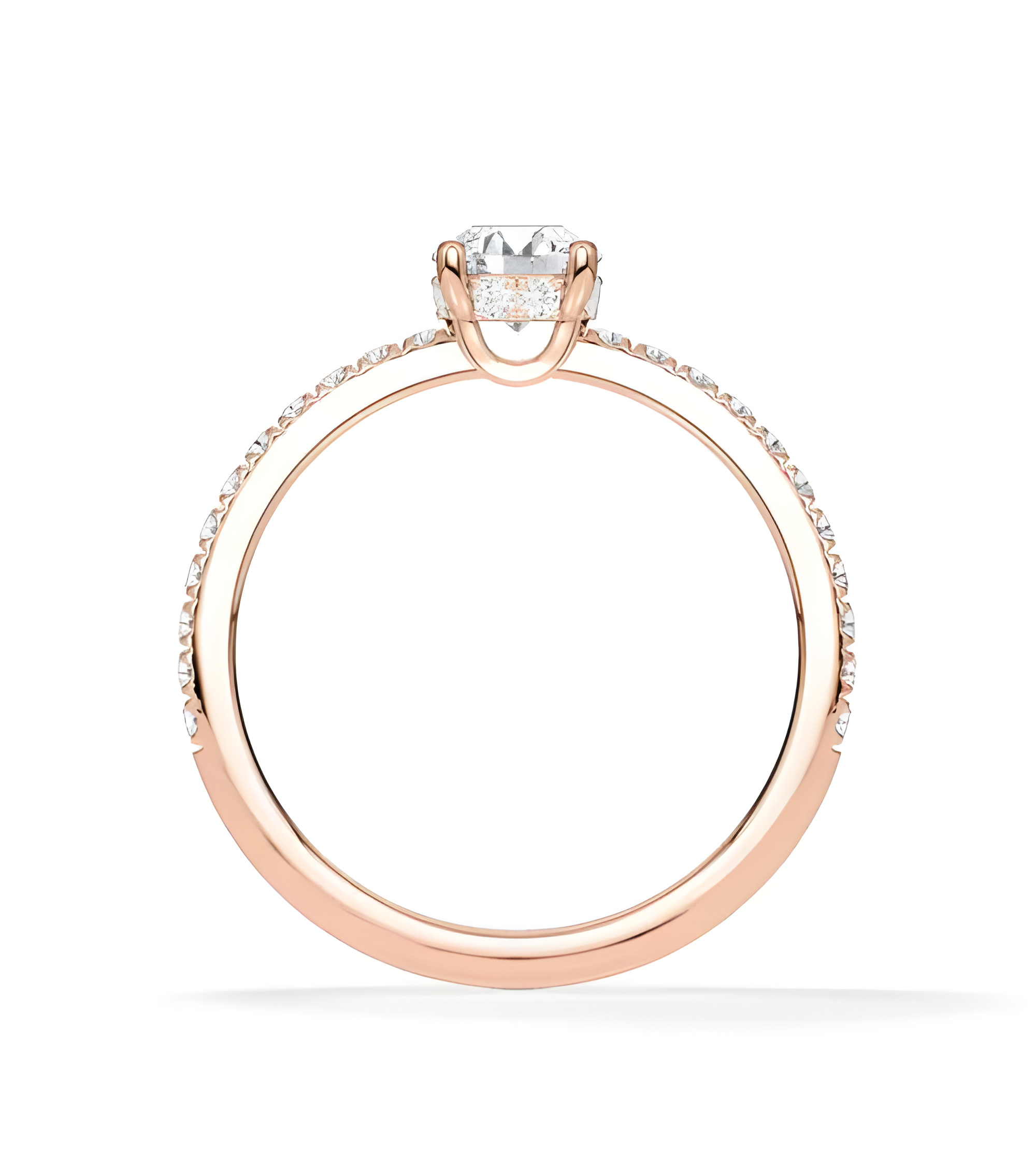 Pavé engagement rings with ethical lab-grown diamonds