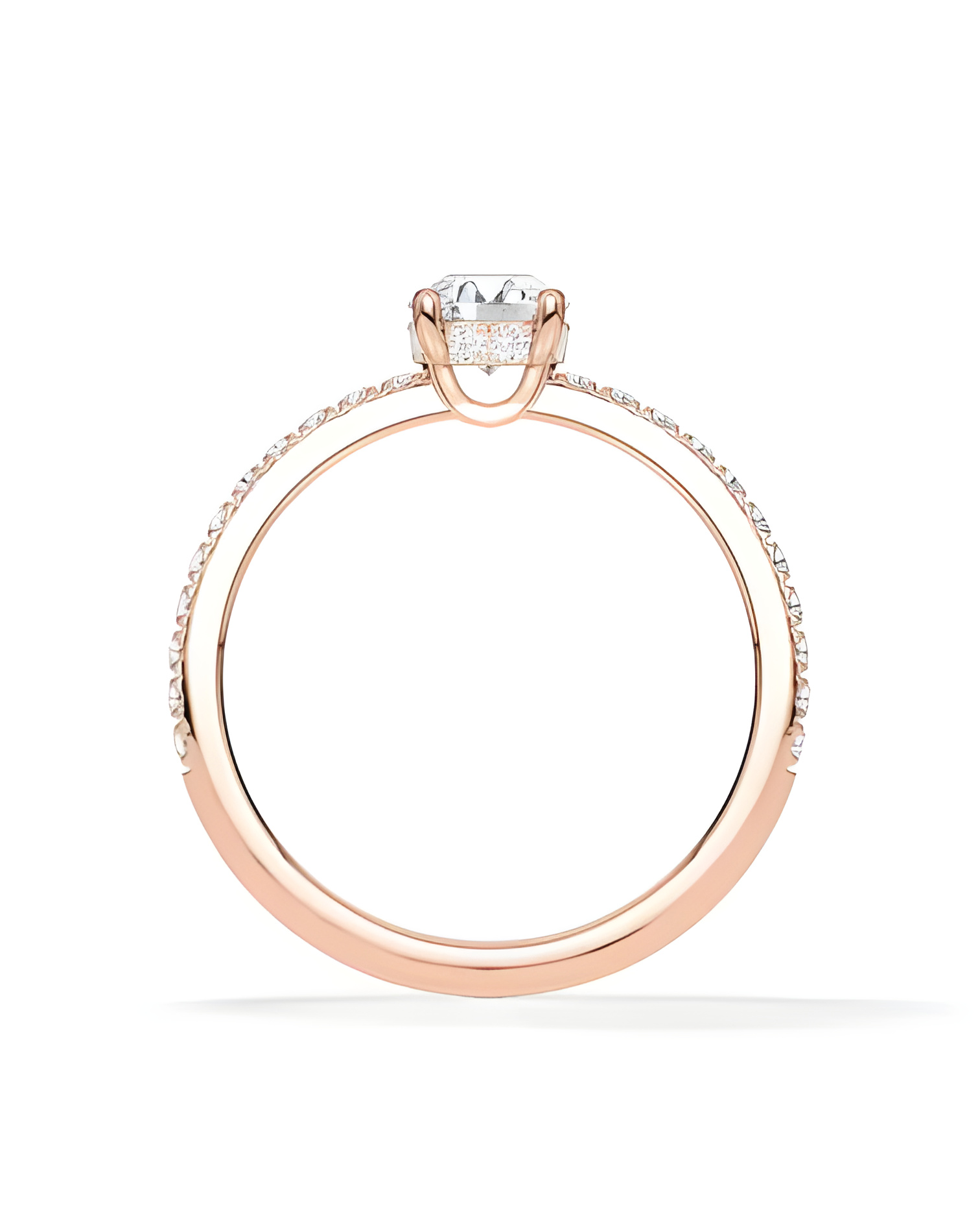 Pavé engagement rings with ethical lab-grown diamonds