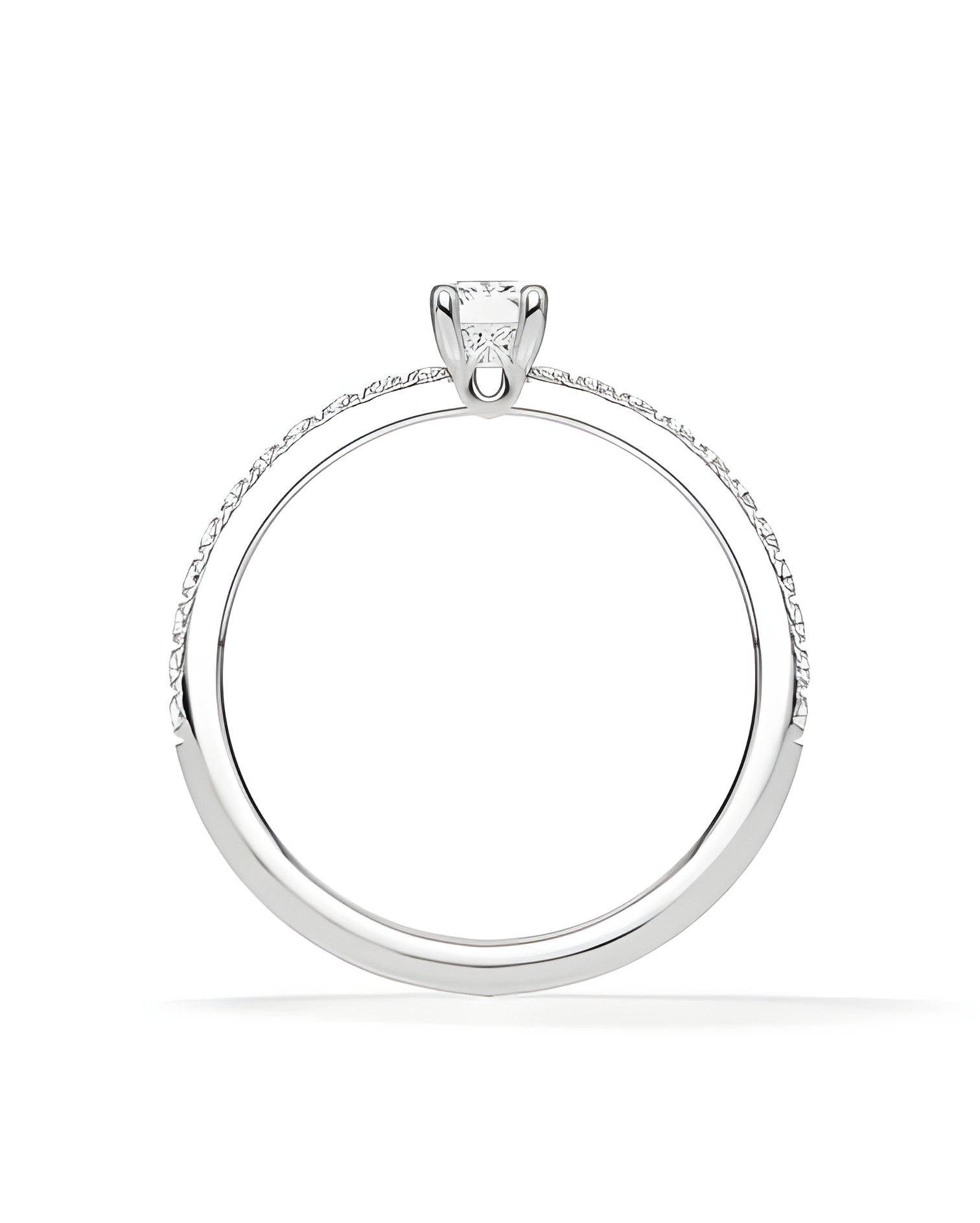 Anells de compromís pavé amb diamants ètics de laboratori | Staring