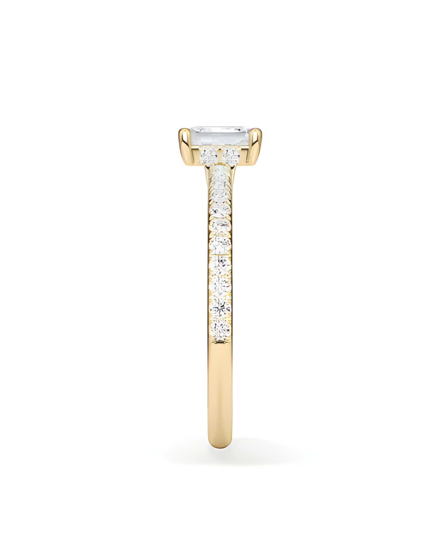 Combined Pavé  engagement rings with lab-grown diamonds | Staring