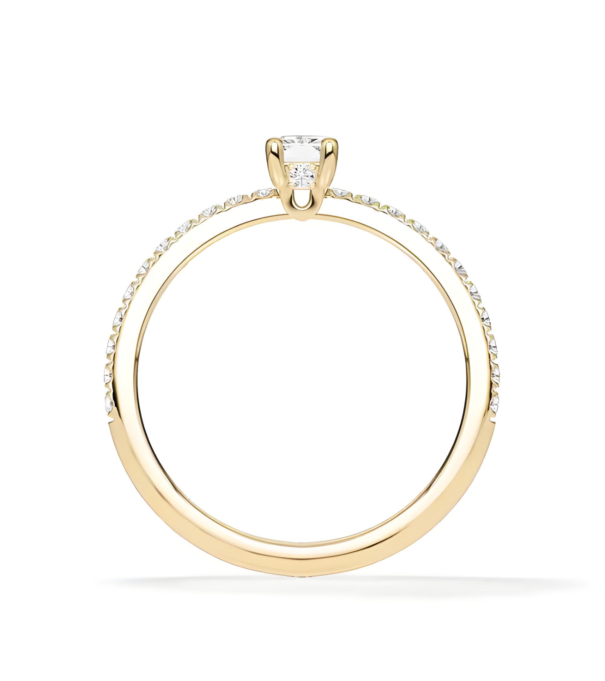 Anells de compromís pavé amb diamants ètics de laboratori | Staring