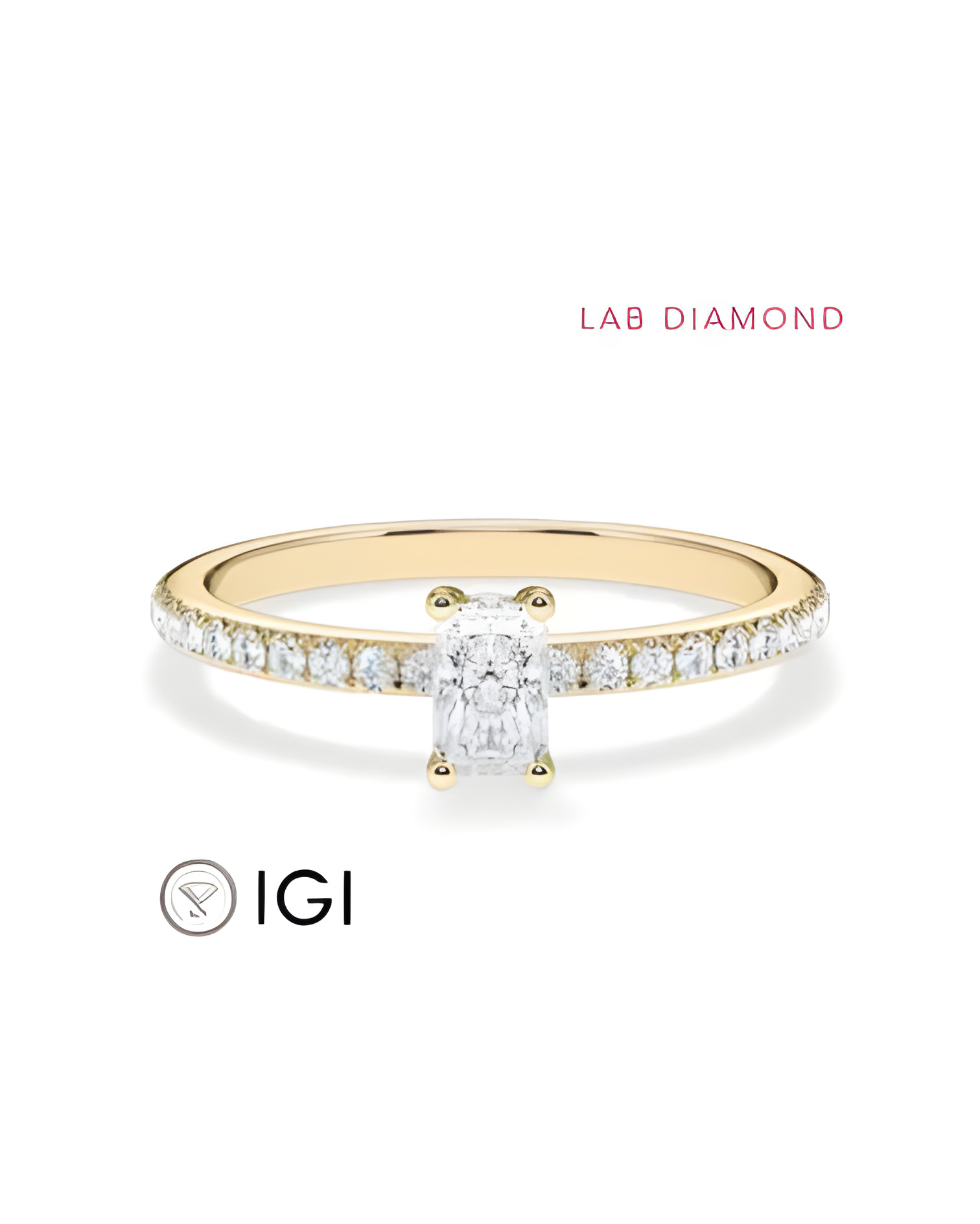 Anillos con corte esmeralda o radiant con lab diamond | Staring