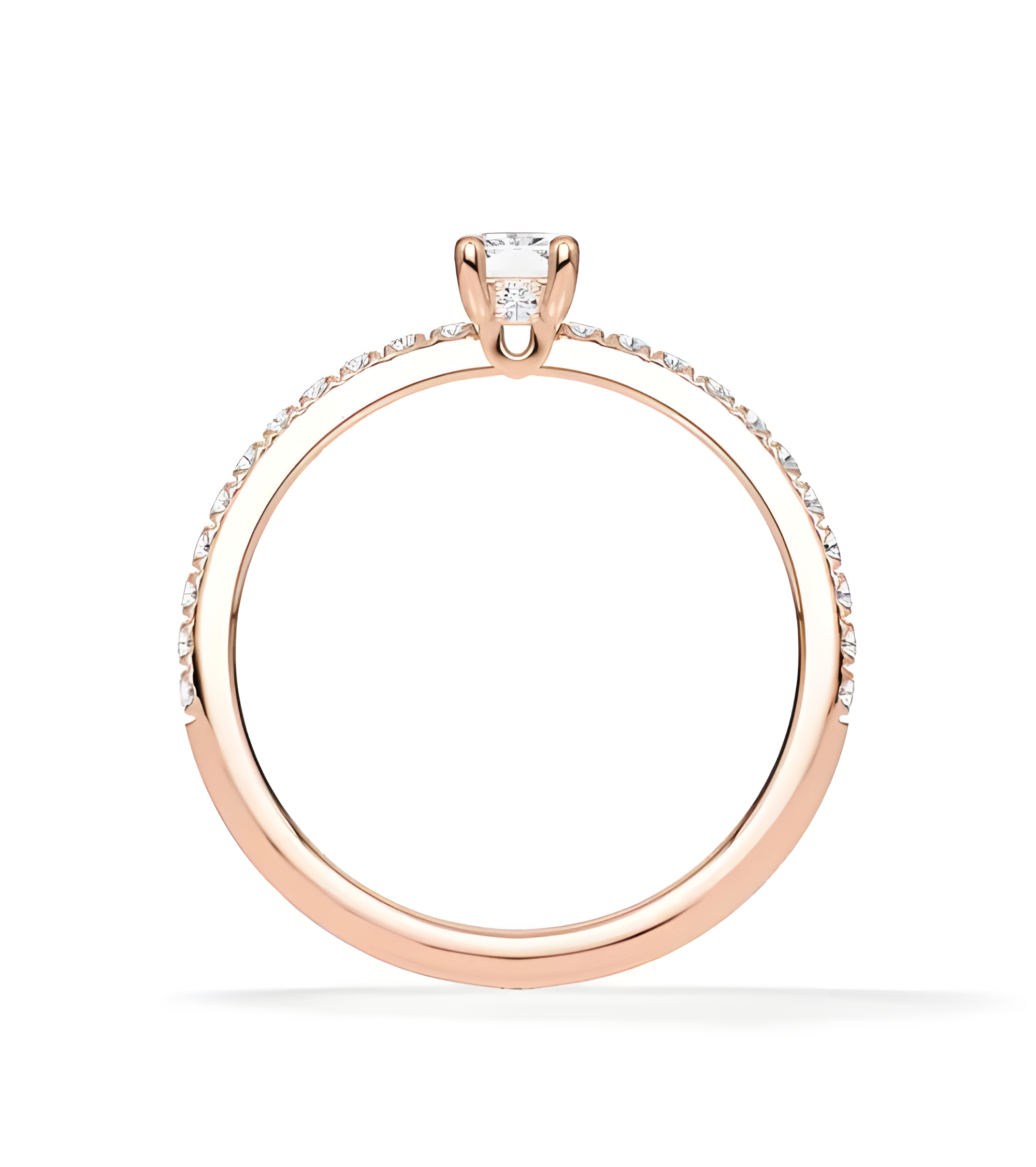 Anells de compromís pavé amb diamants ètics de laboratori | Staring