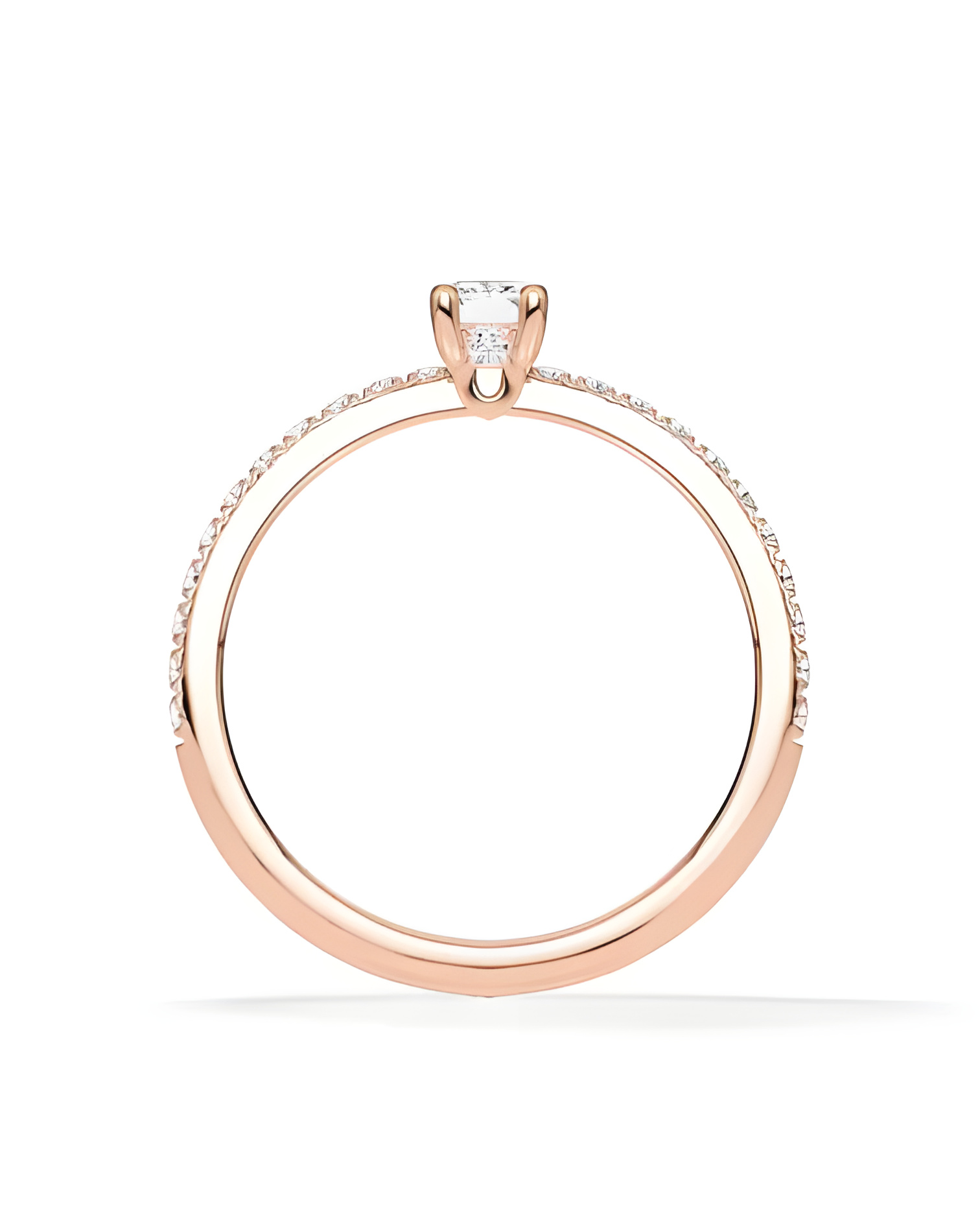 Anells de compromís pavé amb diamants ètics de laboratori | Staring