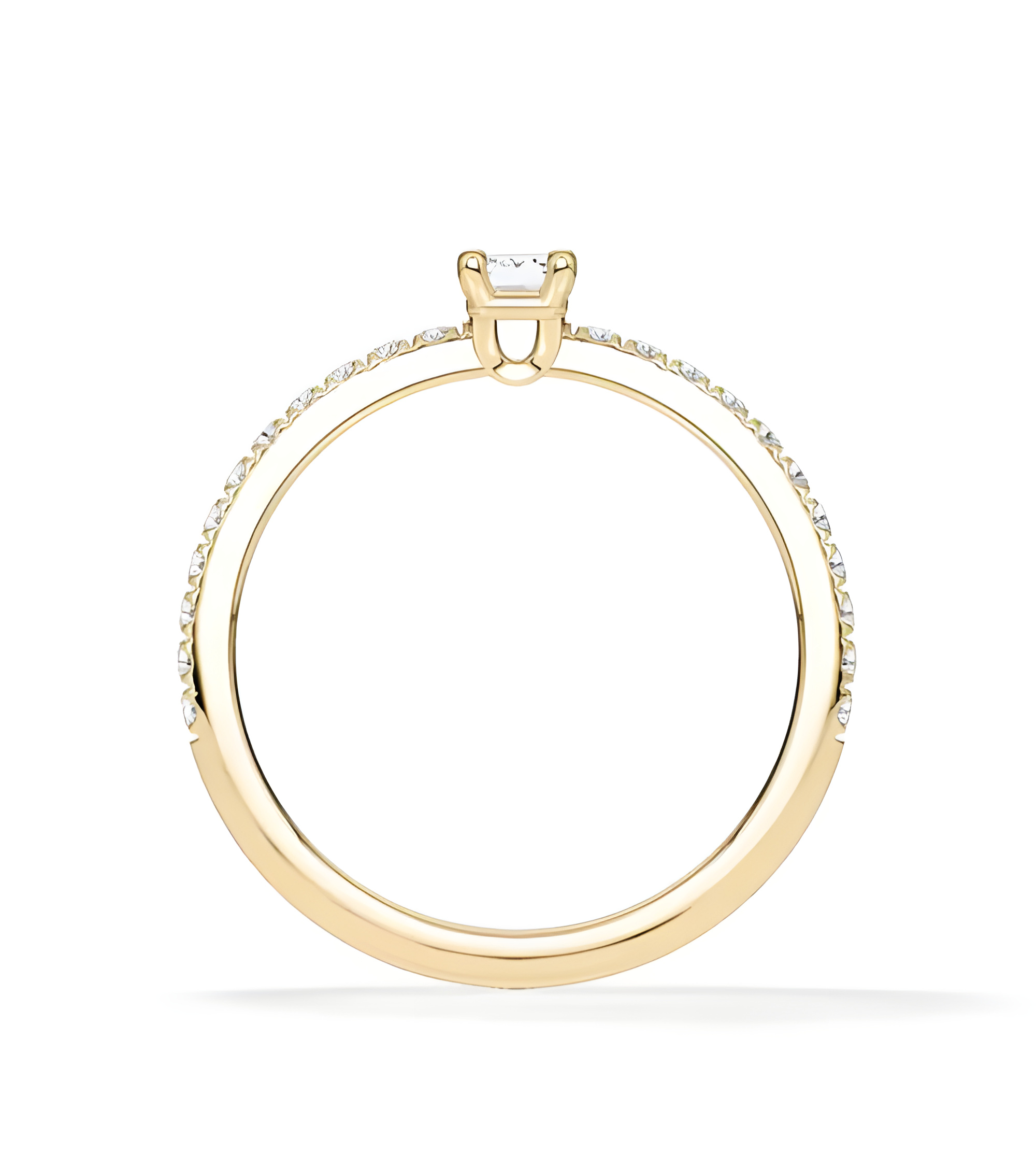 Anillos con corte esmeralda con lab diamond | Staring