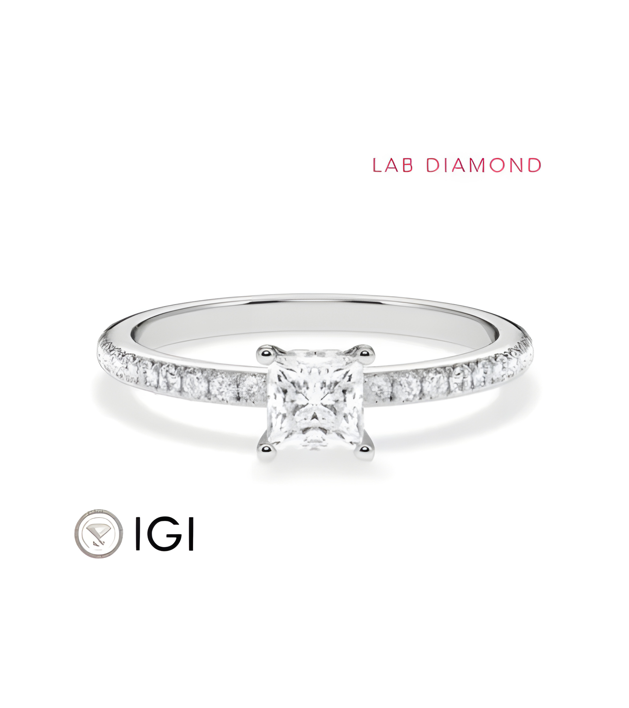Pavé engagement rings with ethical lab-grown diamonds | Staring