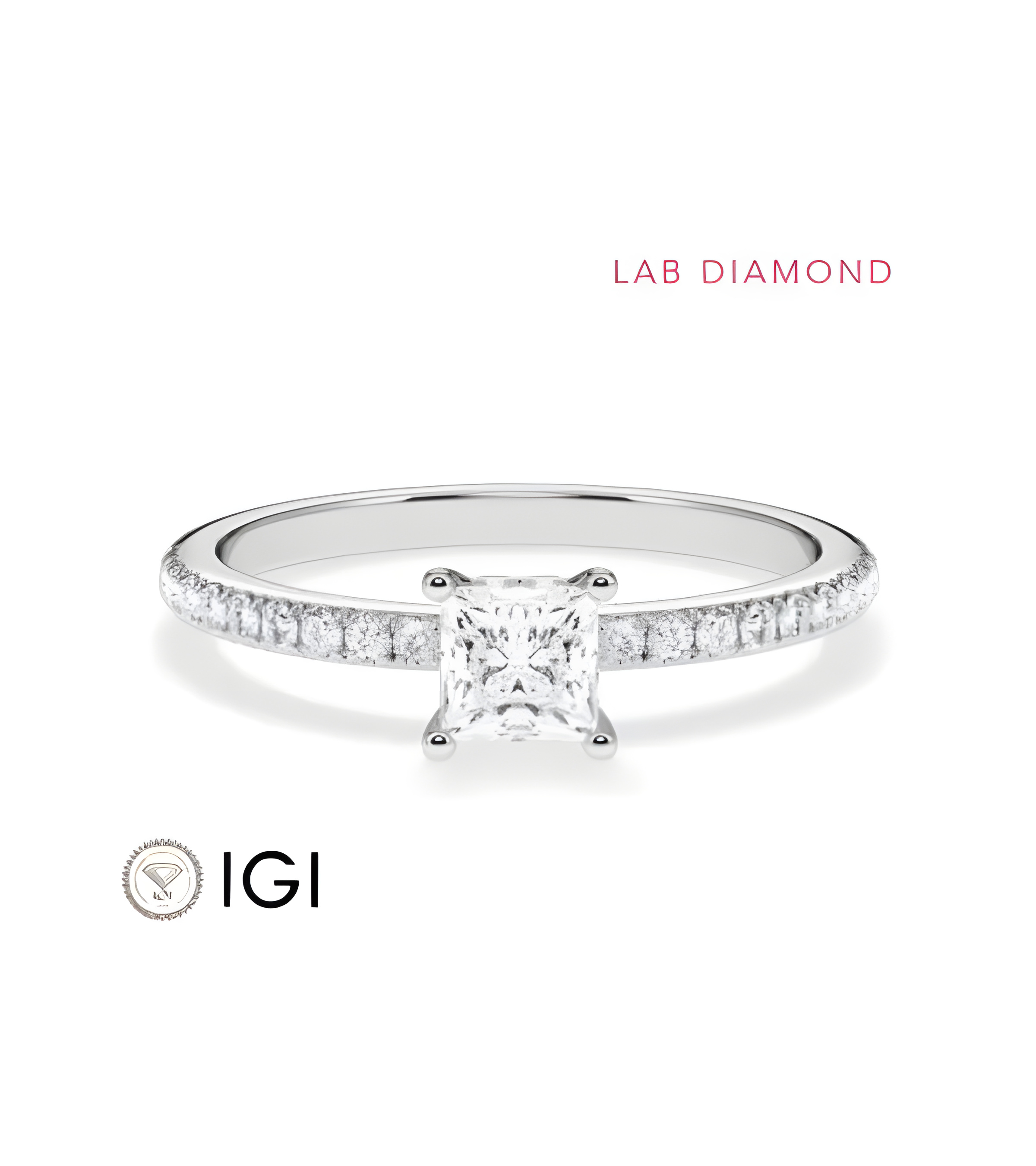 Pavé engagement rings with ethical lab-grown diamonds | Staring