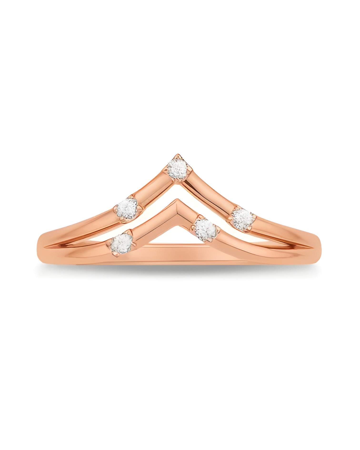 Anell d’or en forma de punta amb diamants | Staring