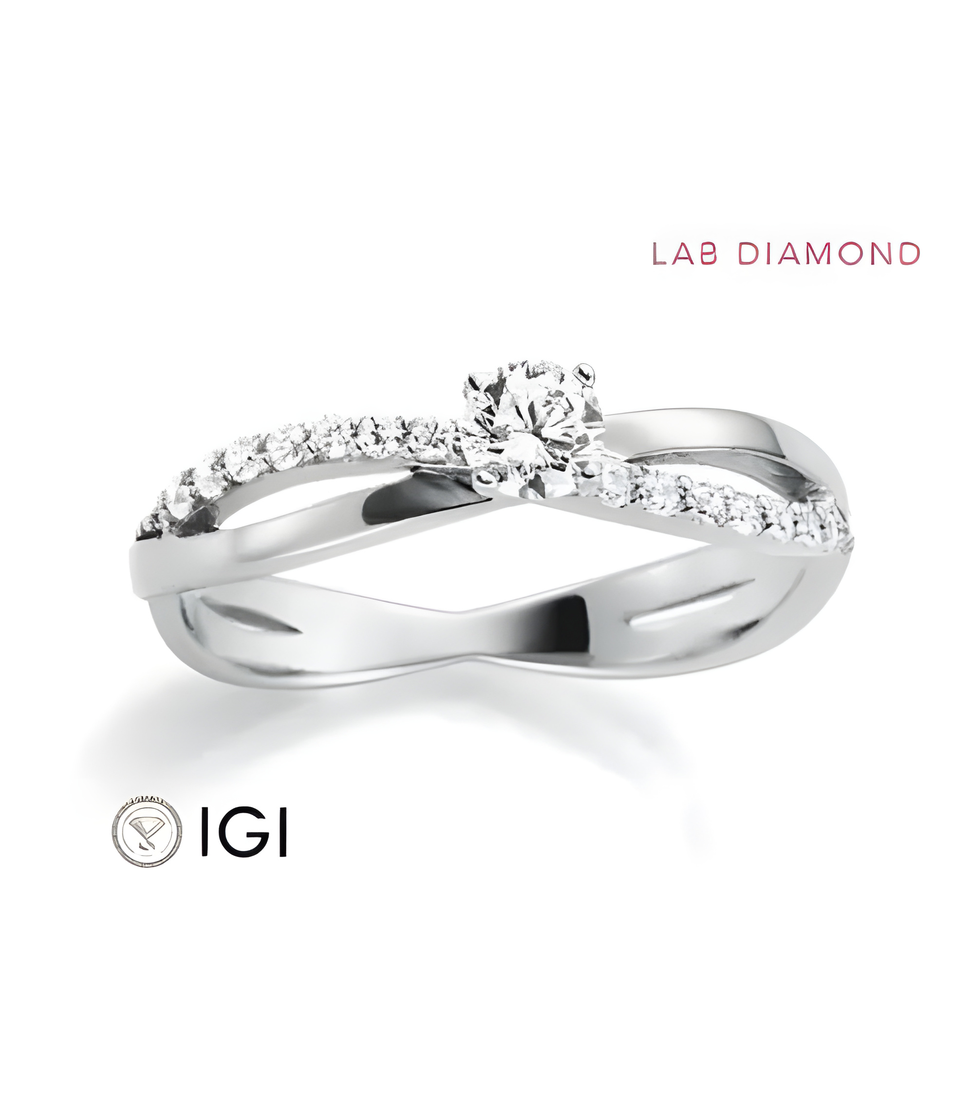 Anillo de compromiso entrelazado con diamantes | Staring