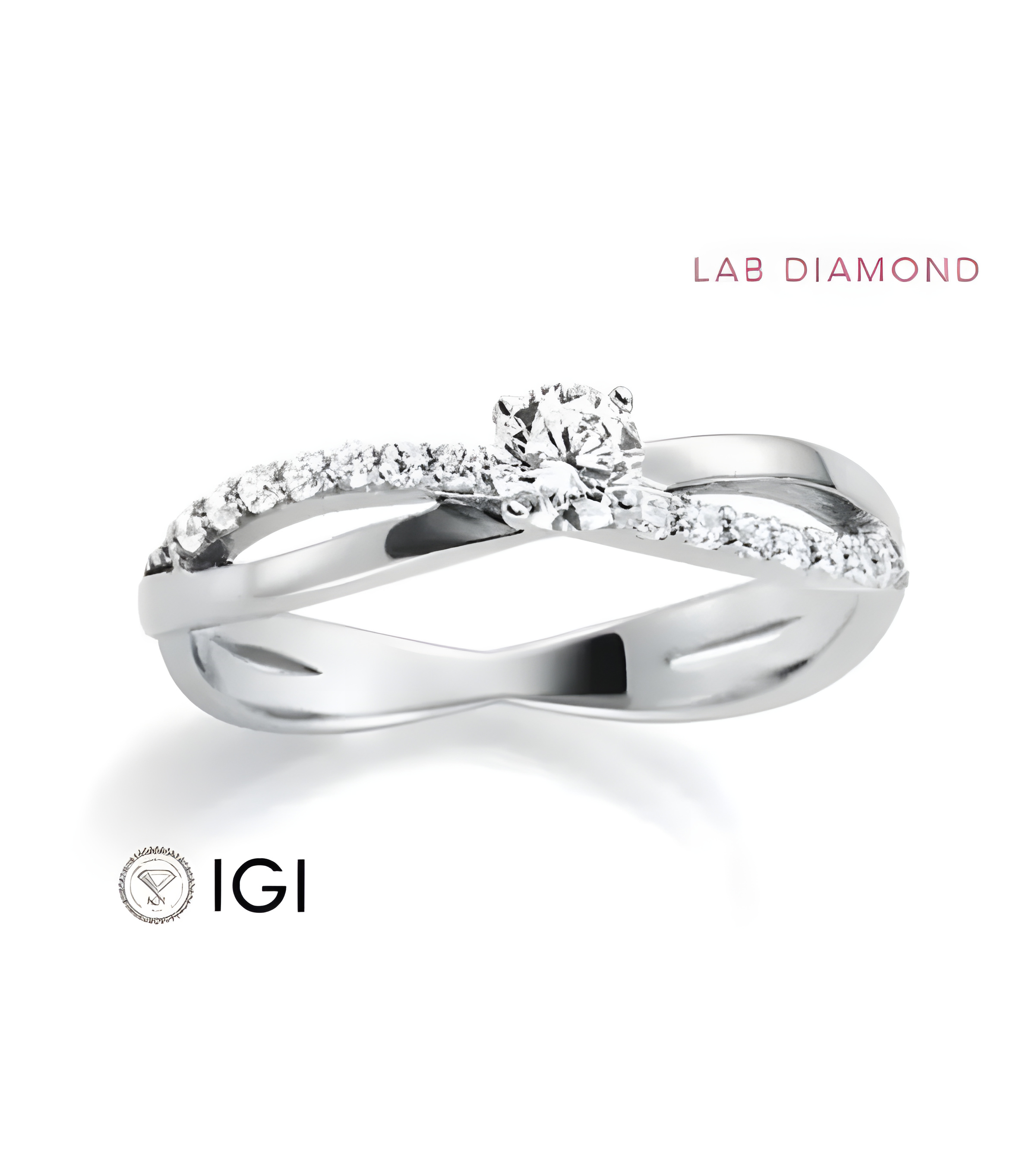 Anillo de compromiso entrelazado con diamantes | Staring