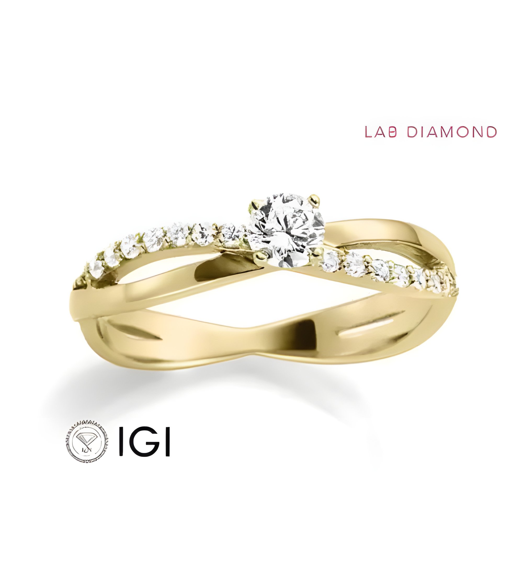 Anillo de compromiso entrelazado con diamantes | Staring