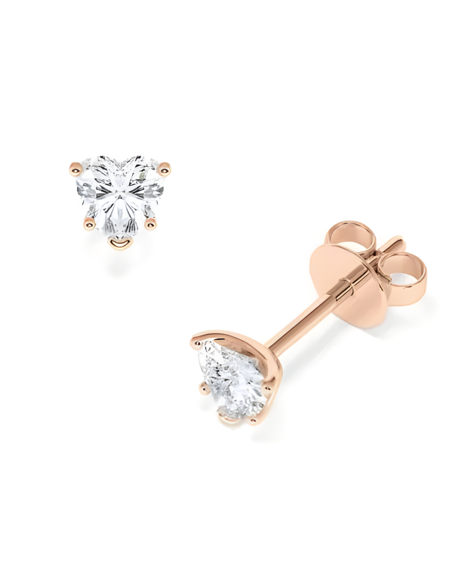 Aros económicos de oro blanco de 18 quilates con diamantes