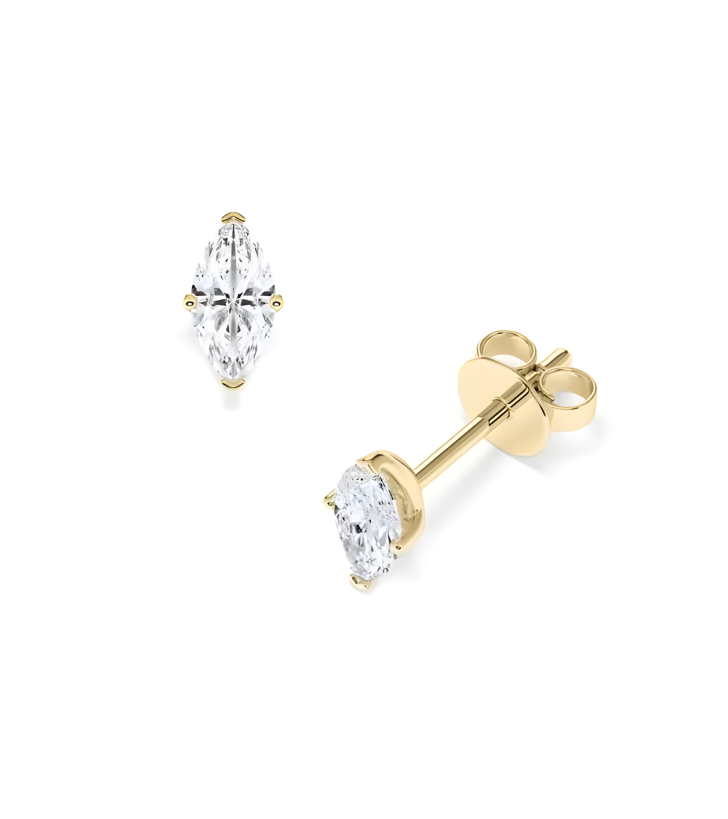 Aros económicos de oro blanco de 18 quilates con diamantes