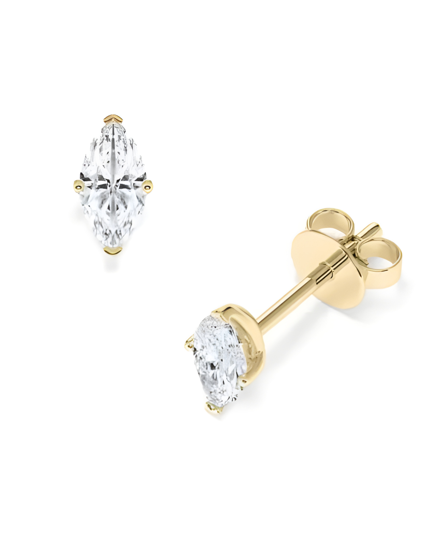 Pendientes marquesa en oro amarillo Lab Diamond I Staring