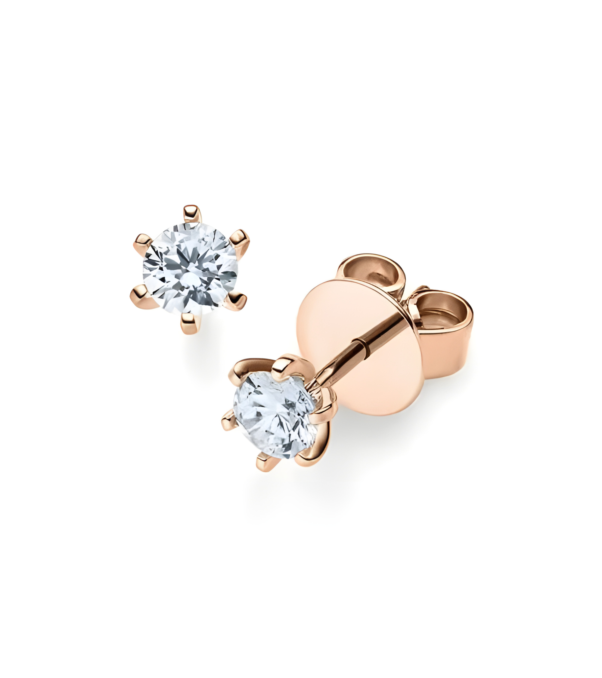 Pendientes oro rosa 18k  con diamantes Tenerife | Staring