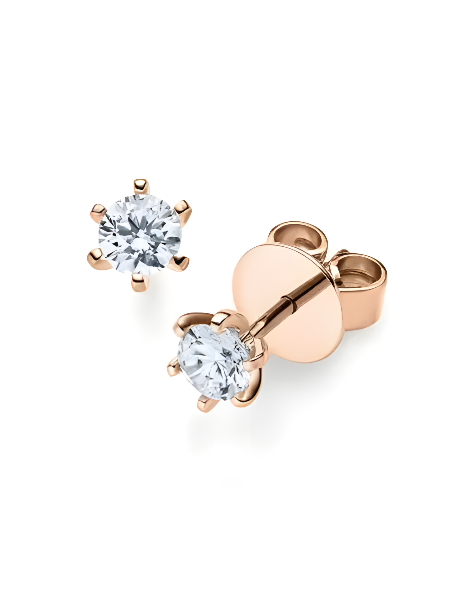 Pendientes oro rosa 18k  con diamantes Tenerife | Staring