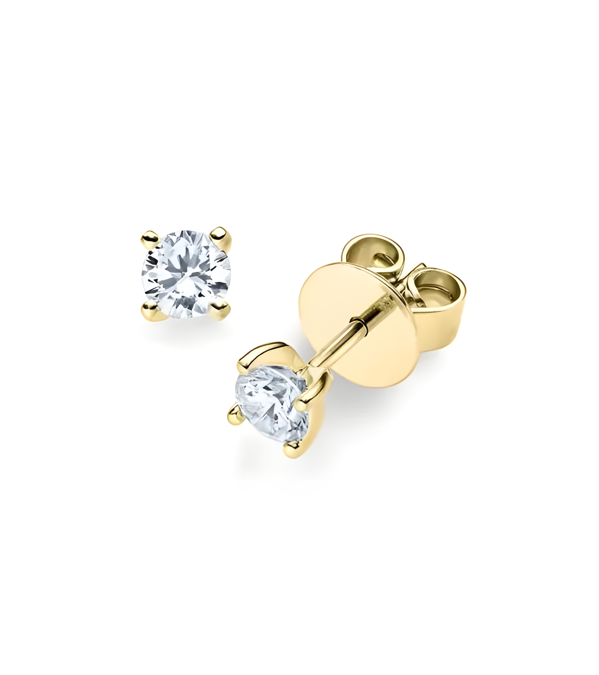 Pendientes oro amarillo 18k  con diamantes Tenerife | Staring