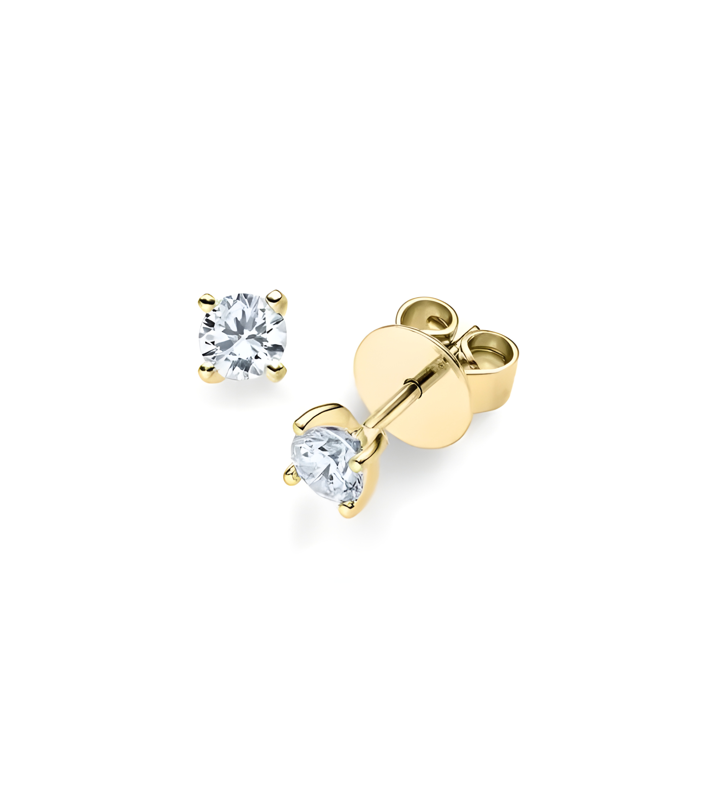 Pendientes oro amarillo 18k  con diamantes Tenerife | Staring