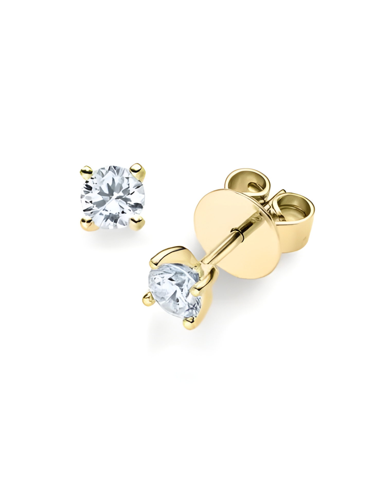 Pendientes oro amarillo 18k  con diamantes Tenerife | Staring