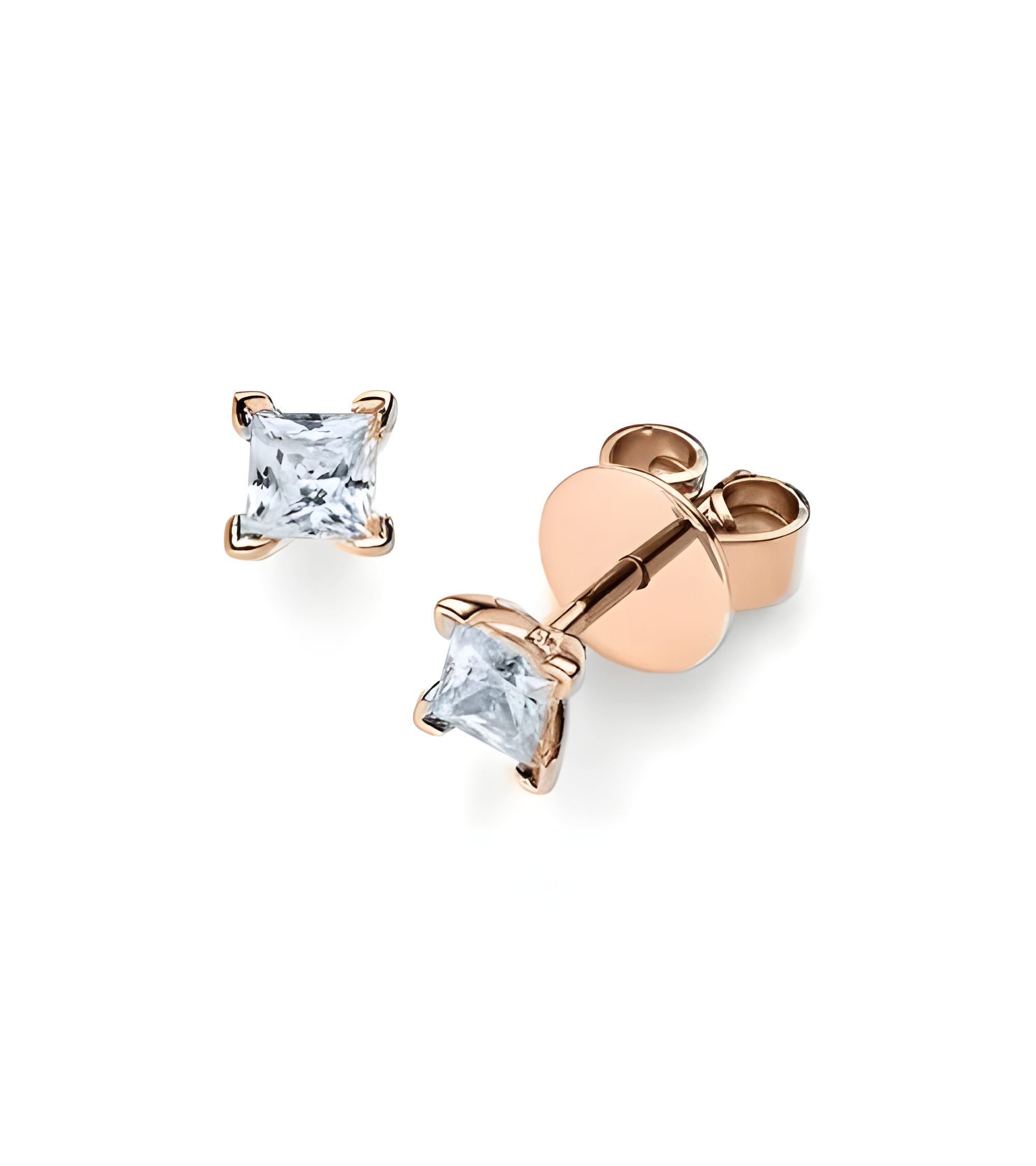 Pendientes económicos con diamantes corte excelente | Staring